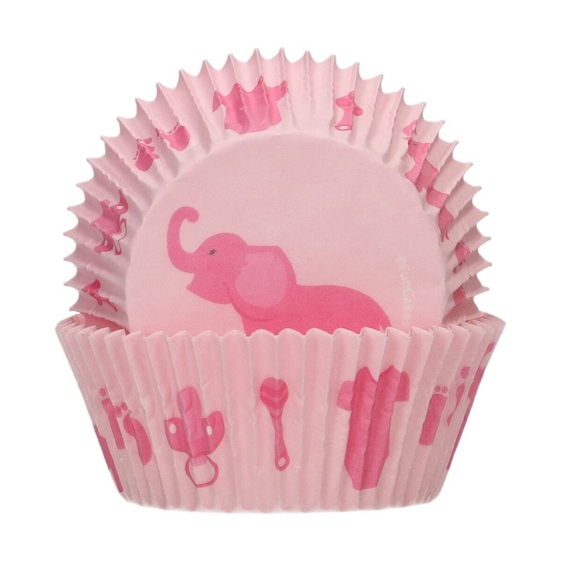 FunCakes - Muffinsformar Elefant Rosa 48-pack