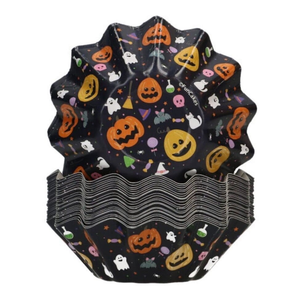 FunCakes - Blomformade Muffinsformar Halloween 48-pack