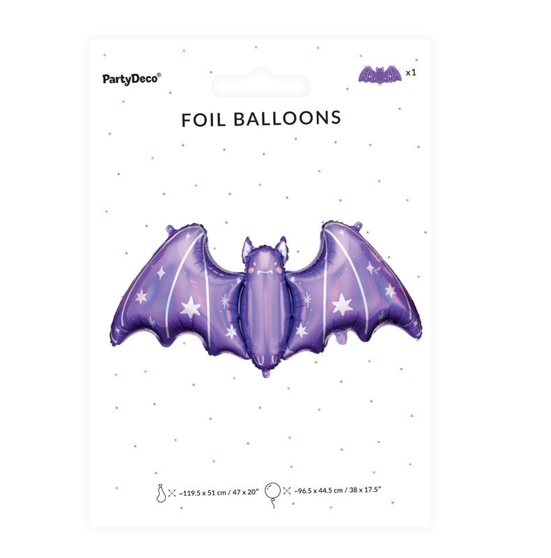 Folieballong - Lila fladdermus 96 cm