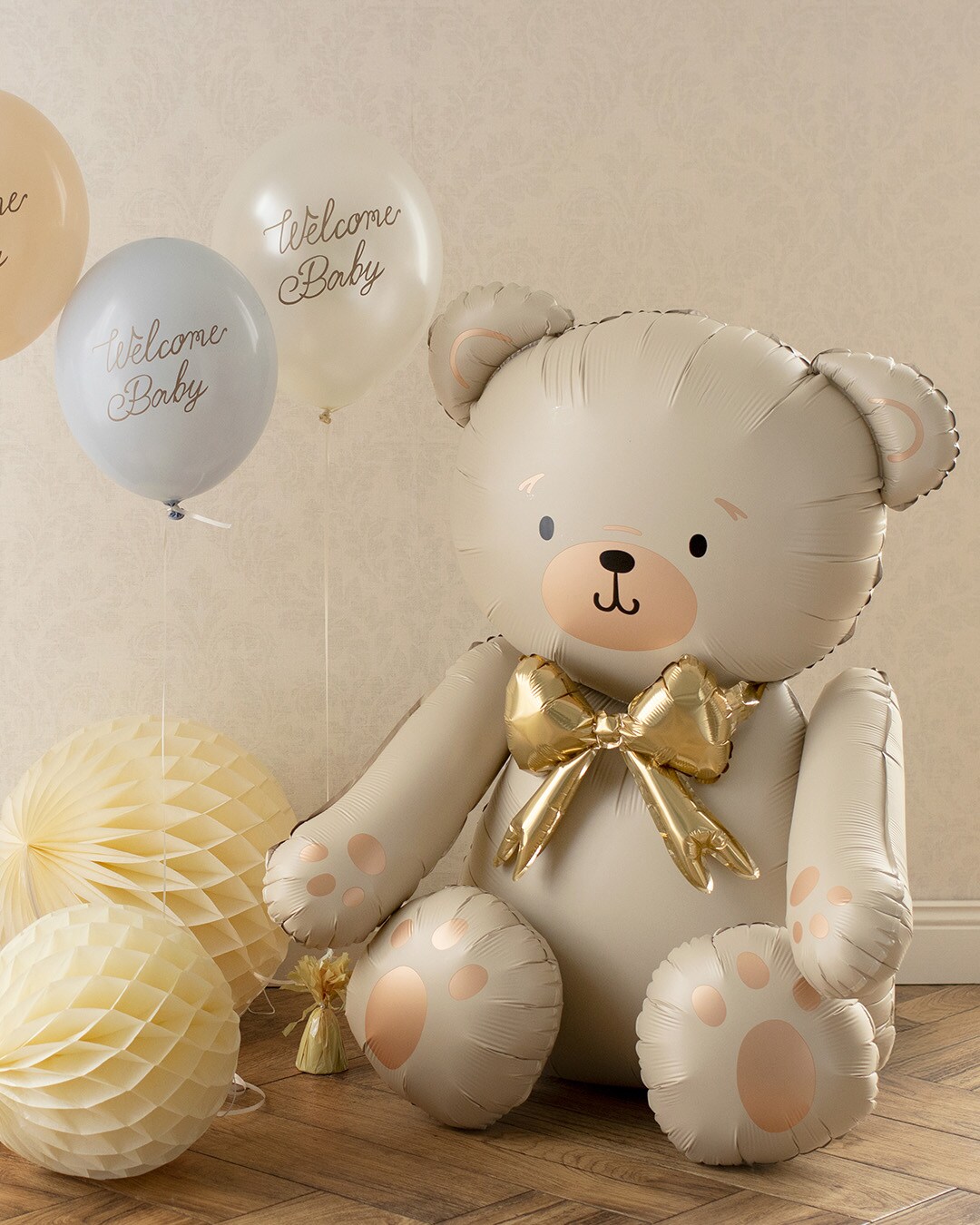 Teddybjörn Sittande Folieballong 84 cm