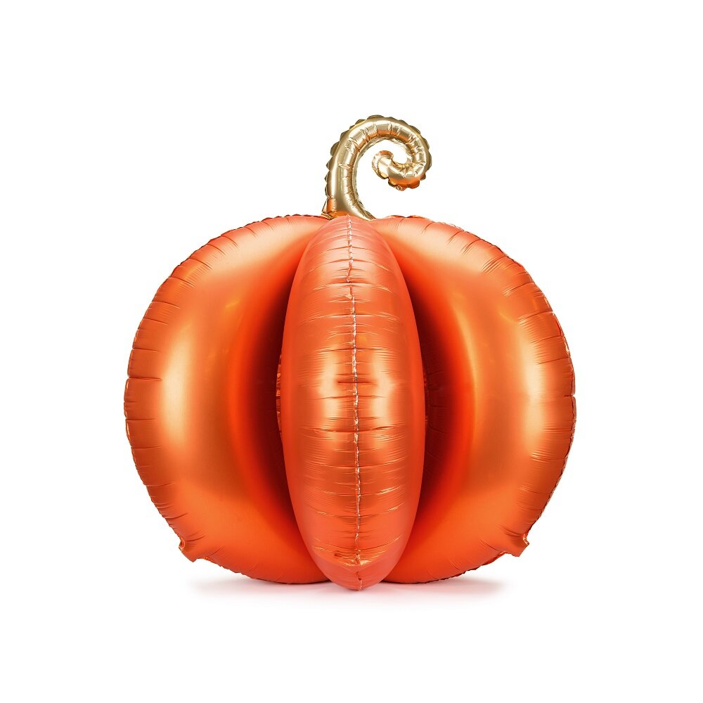 Stående 3D Folieballong - Orange pumpa 90 cm