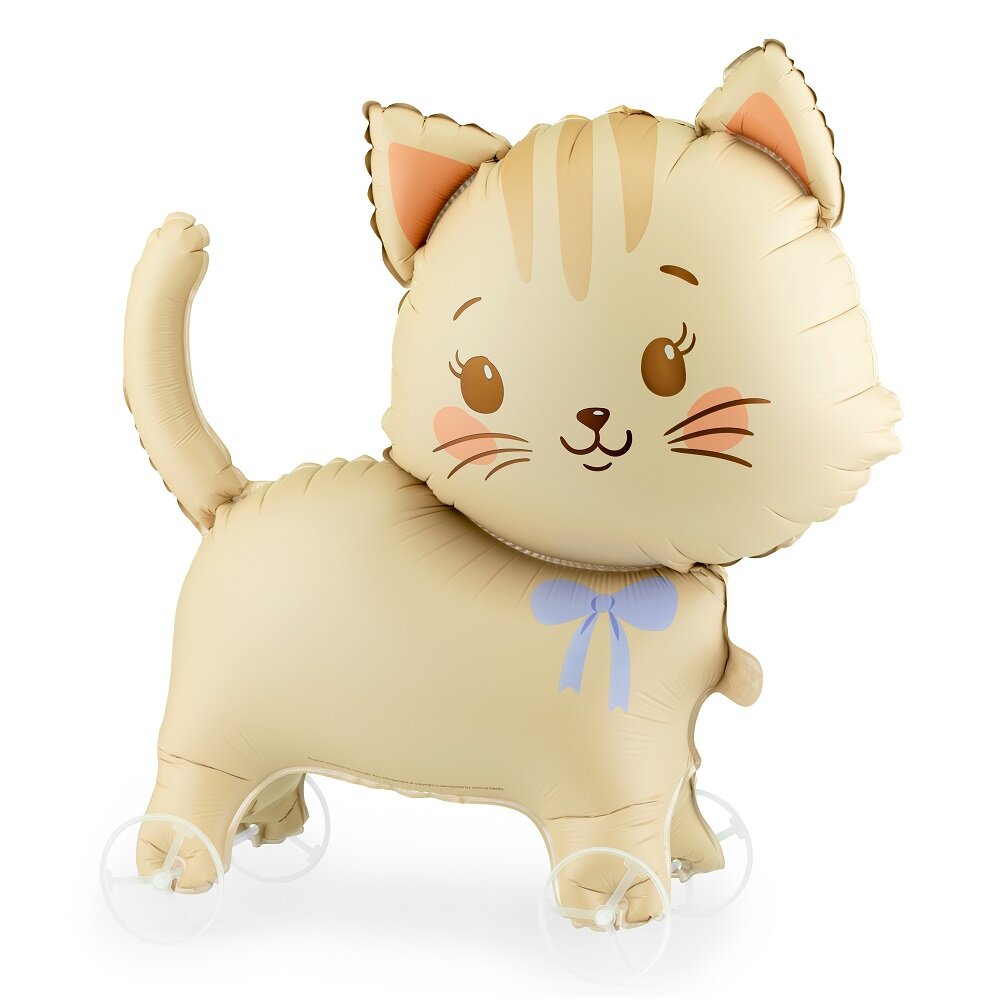 Folieballong Katt på hjul 65 cm