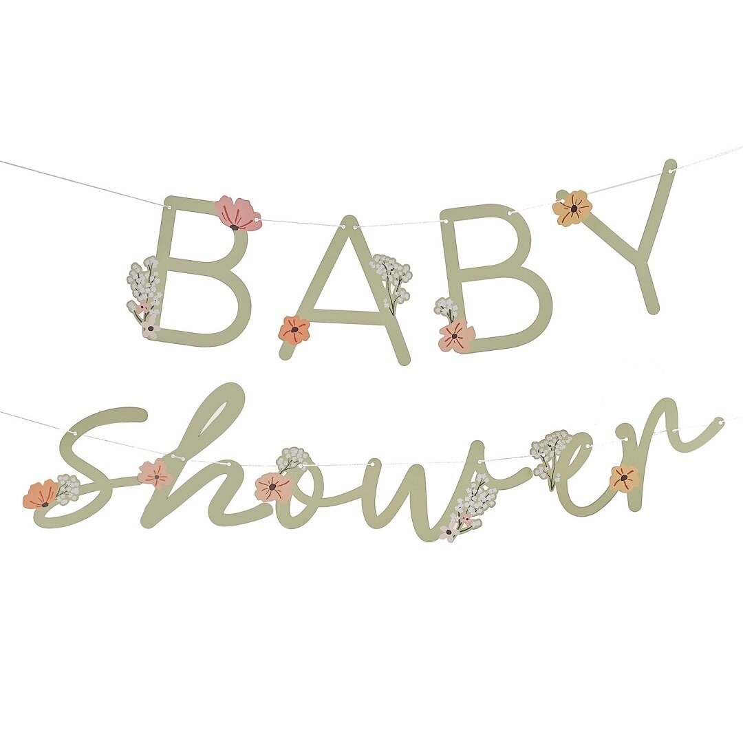 Floral Baby - Baby Shower Girlang