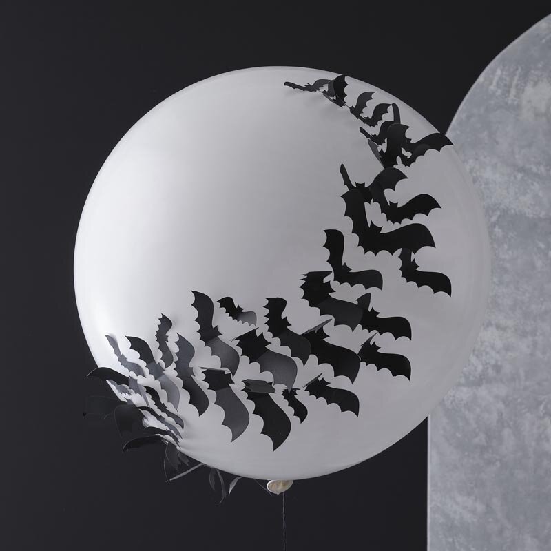 Fright Night - Stor vit ballong med 3D fladdermöss