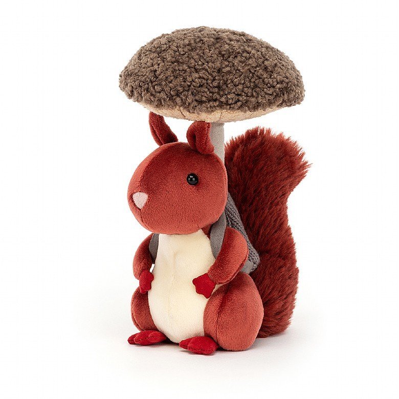 Jellycat - Ekorre med brun svamp 20 cm