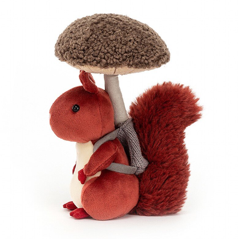 Jellycat - Ekorre med brun svamp 20 cm