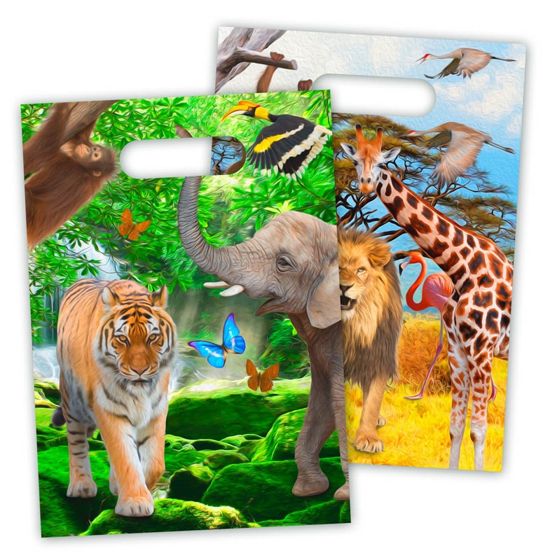 Tropisk Safari - Kalaspåsar 8-pack