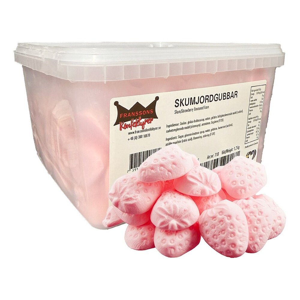 Franssons Skumjordgubbar Storpack 1,2 kg