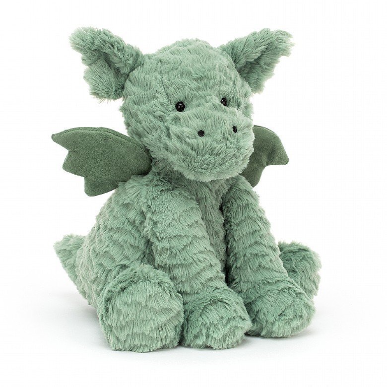 Jellycat - Grön Drake med vingar 23 cm