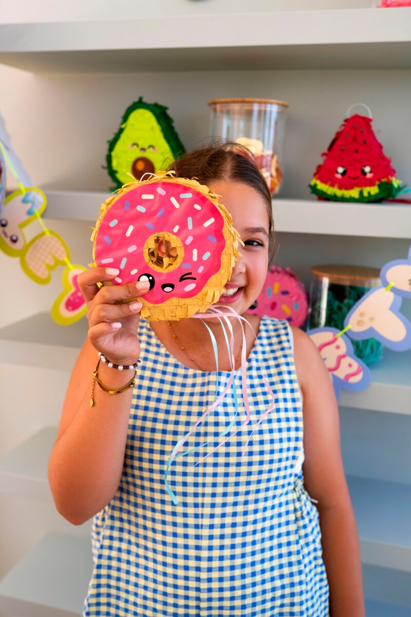 Mini Piñatas Kawaii Donut & Glass