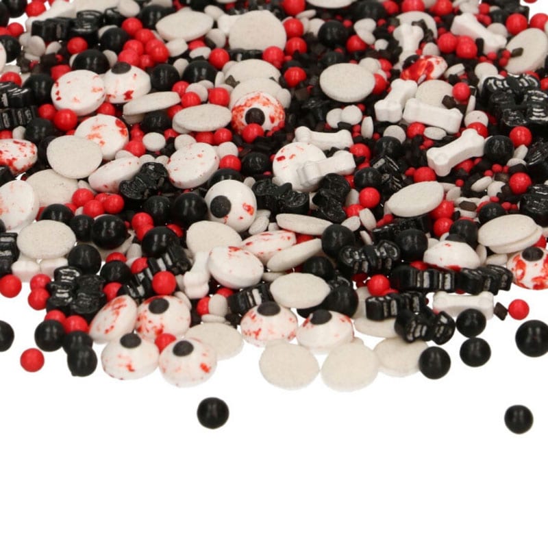 FunCakes - Halloweenströssel ögon och fladdermöss 70 gram