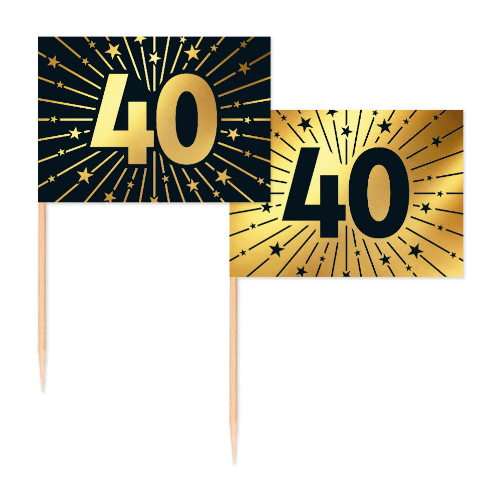 Party Picks 40 år 50-pack