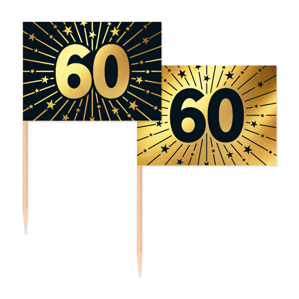 Party Picks 60 år 50-pack