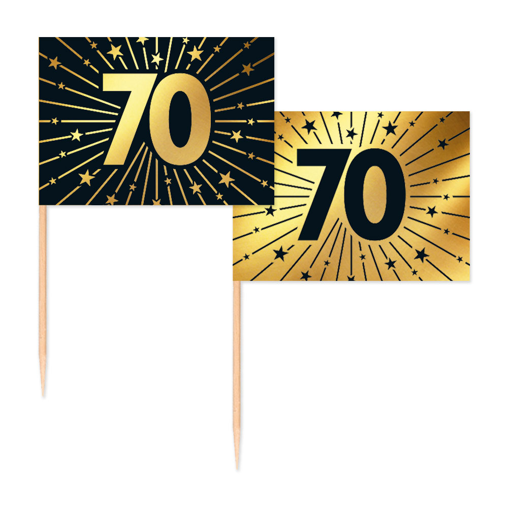 Party Picks 70 år 50-pack