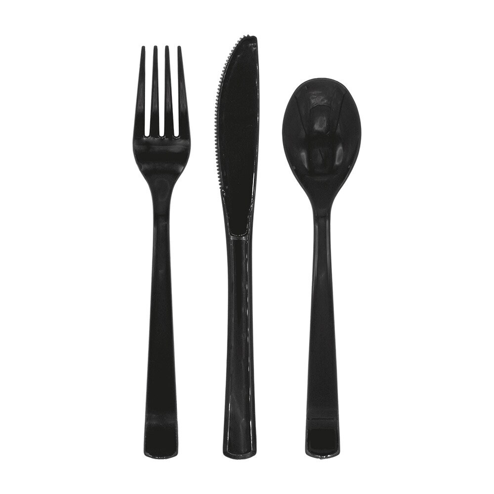 Plastbestick Svart 18-pack