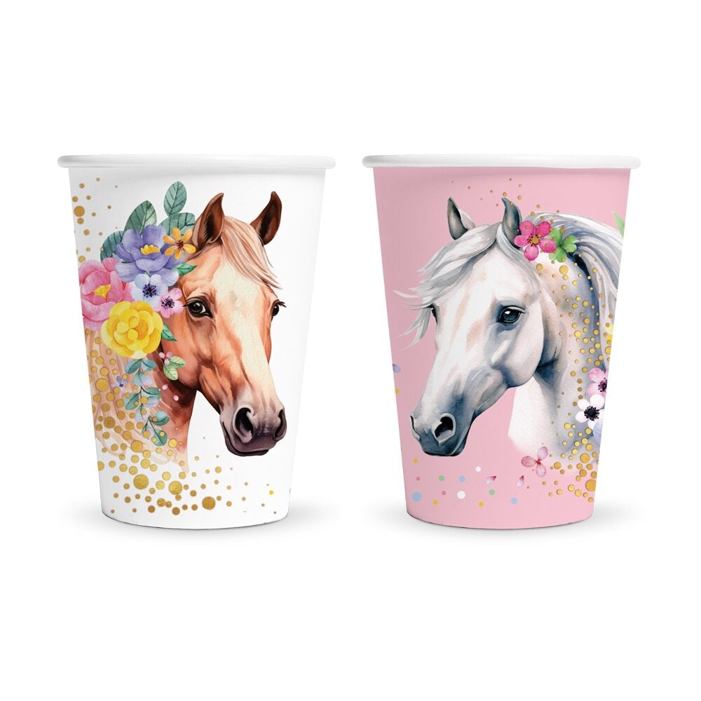 Hästar Pappmuggar 8-pack