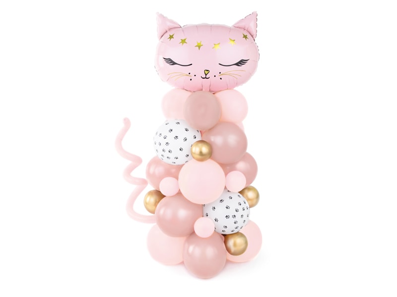 DIY Ballongpelare - Rosa Katt