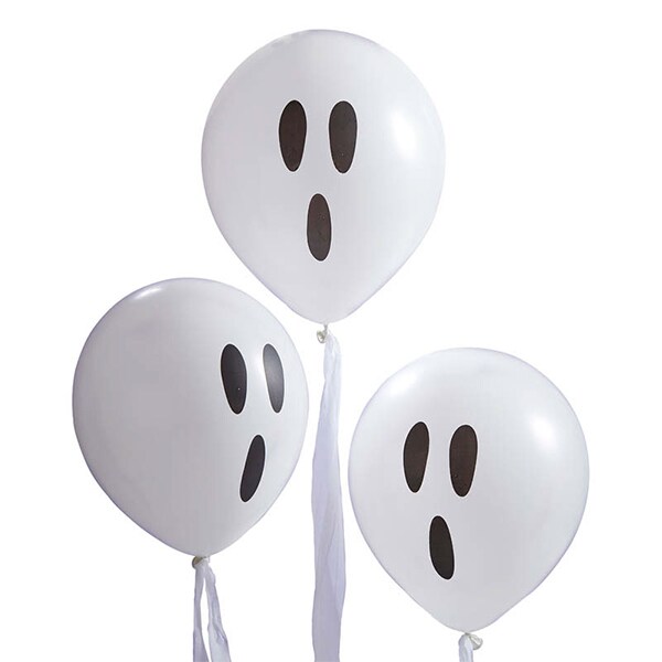 Creep It Real - Ballonger Ghost med streamers 10-pack