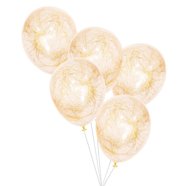 Ballonger - Angel Hair Guld 5-pack