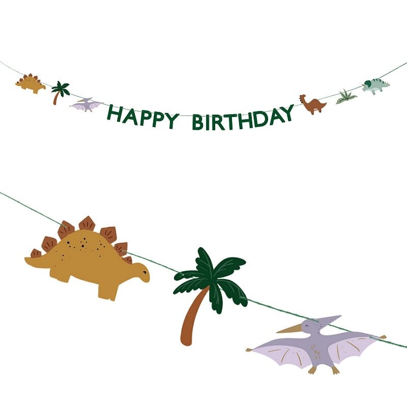 Dinosaurie - Girlang Happy Birthday