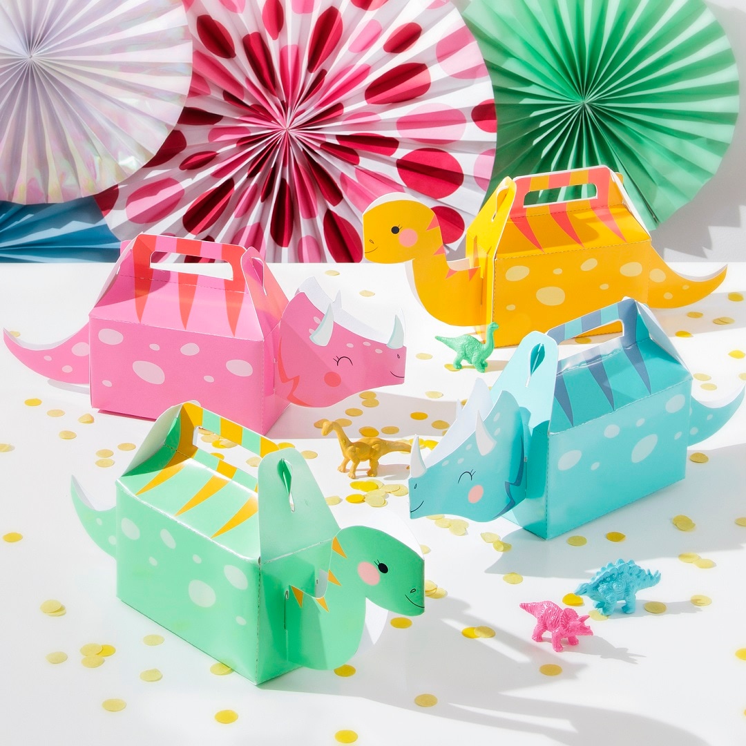Dino Party Girl - Partyboxar 4-pack