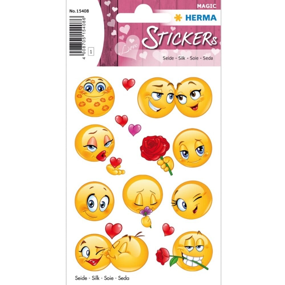 Klistermärken - Emoji kärlek 12 st.