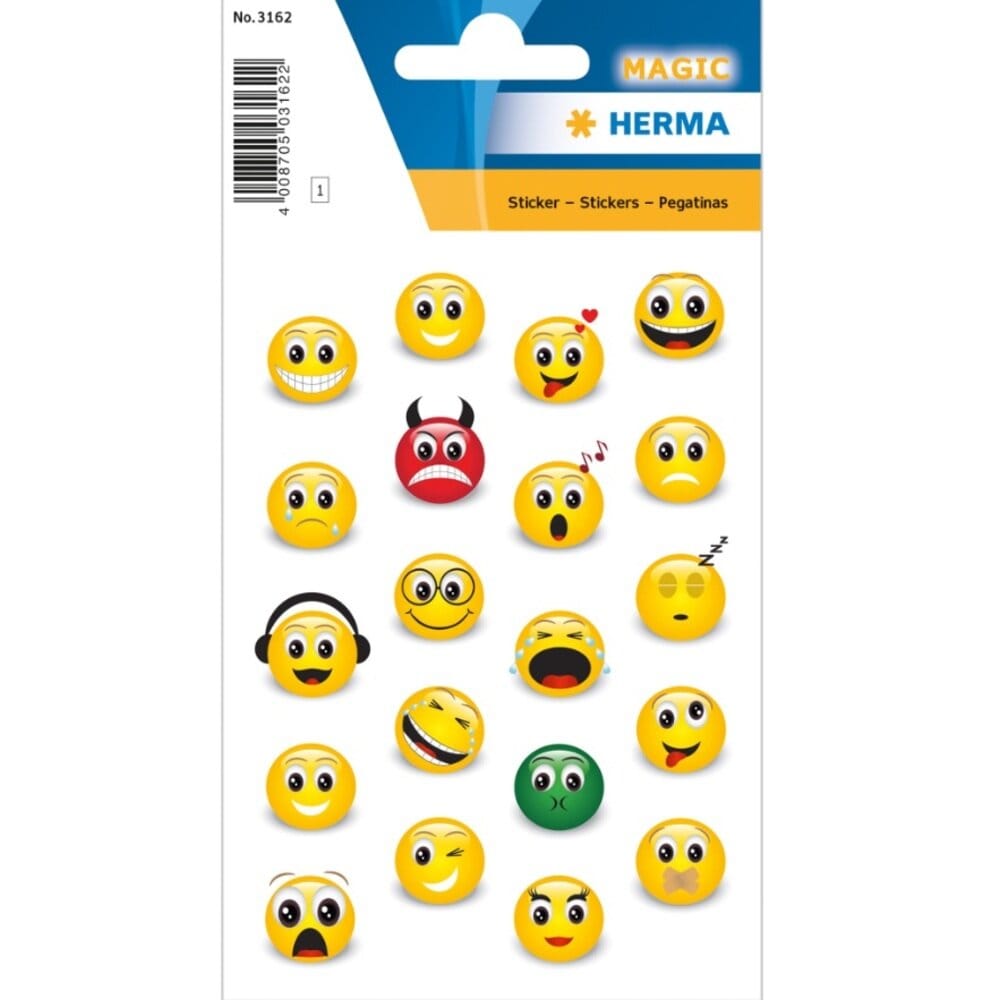 Klistermärken - 3D Emojis 20 st.