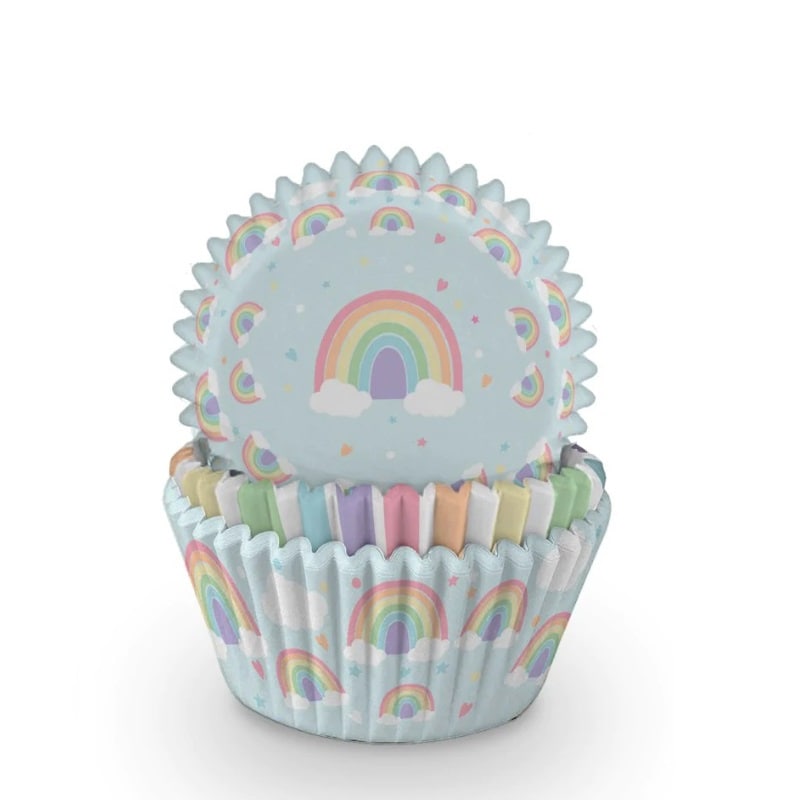 Pastell Rainbow - Muffinsformar 75-pack