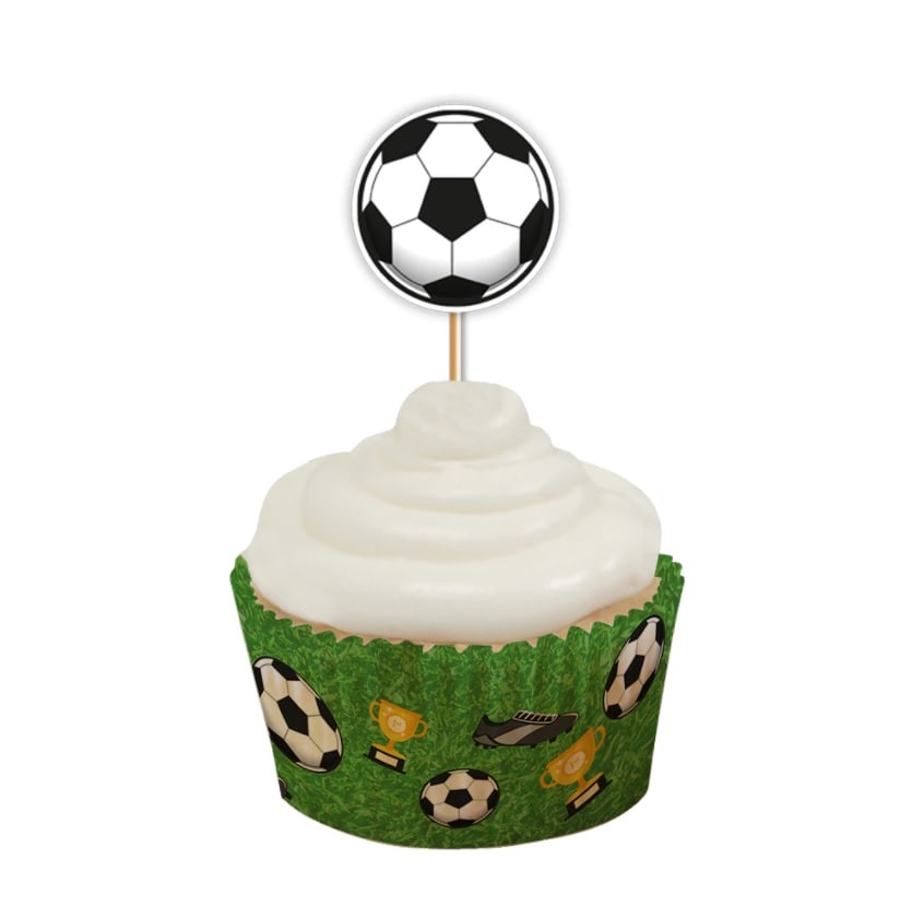 Cake Toppers - Fotbollar 12-pack