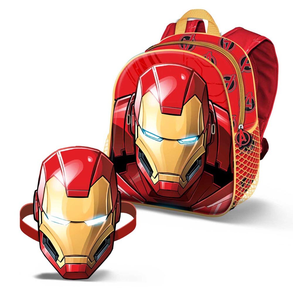 Ryggsäck Iron Man 3D med avtagbar mask