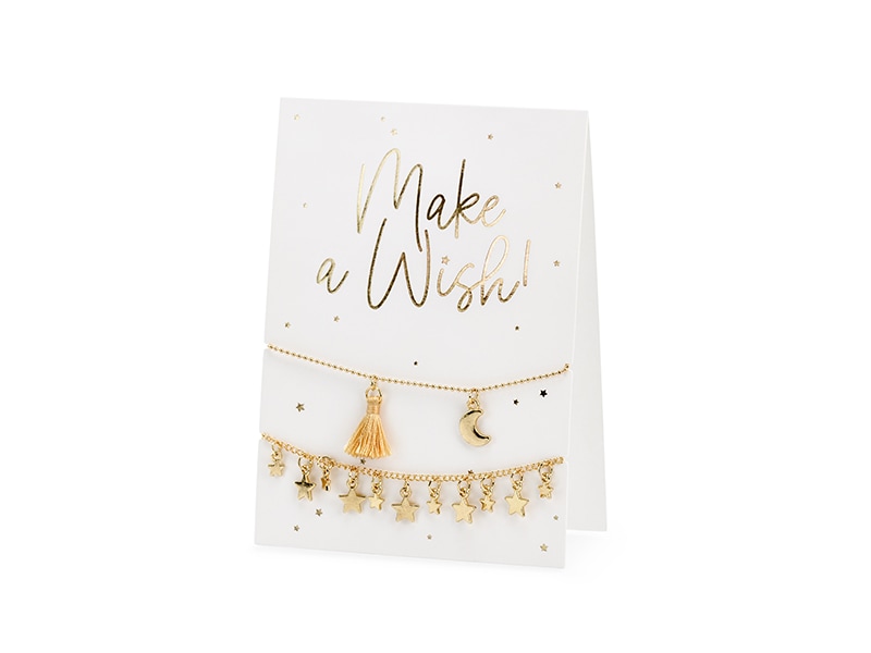 Kort och kuvert med armband - Make a wish!