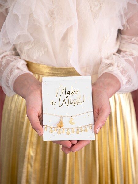 Kort och kuvert med armband - Make a wish!