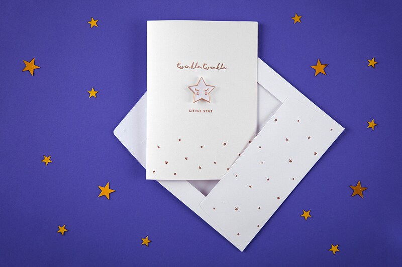 Kort med kuvert - Twinkle Twinkle Little Star