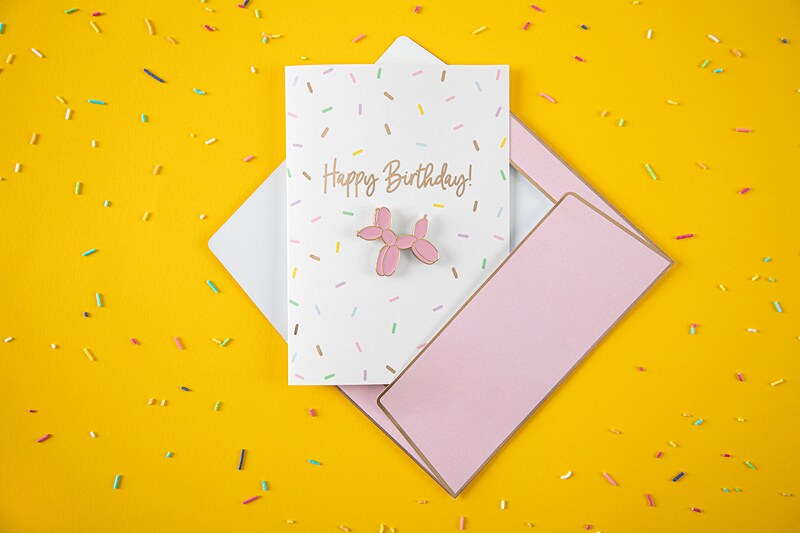 Kort med kuvert - Happy Birthday