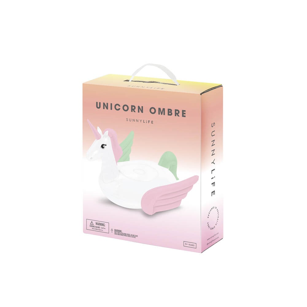 Sunnylife - Lyxig Badmadrass Unicorn Coral Ombre