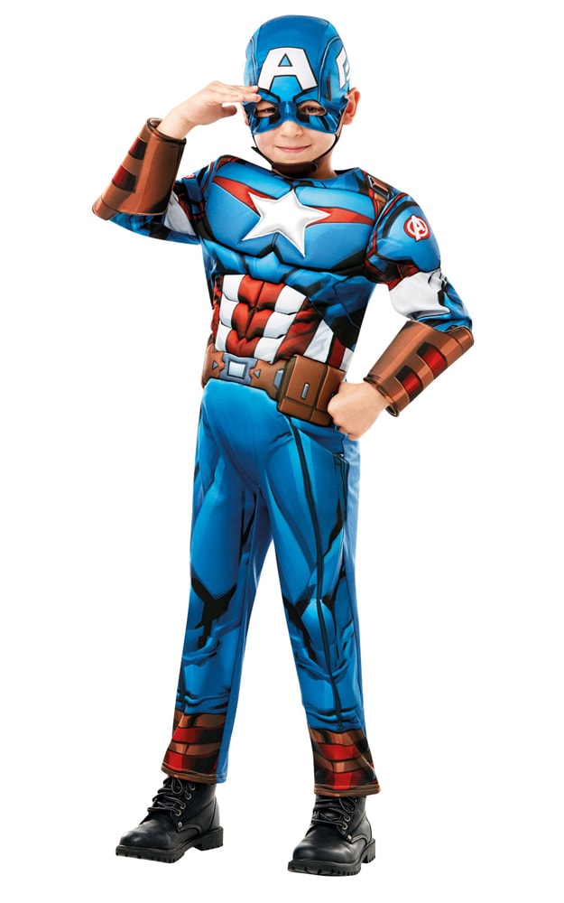Captain America Deluxe, Maskeraddräkt 7-8 år