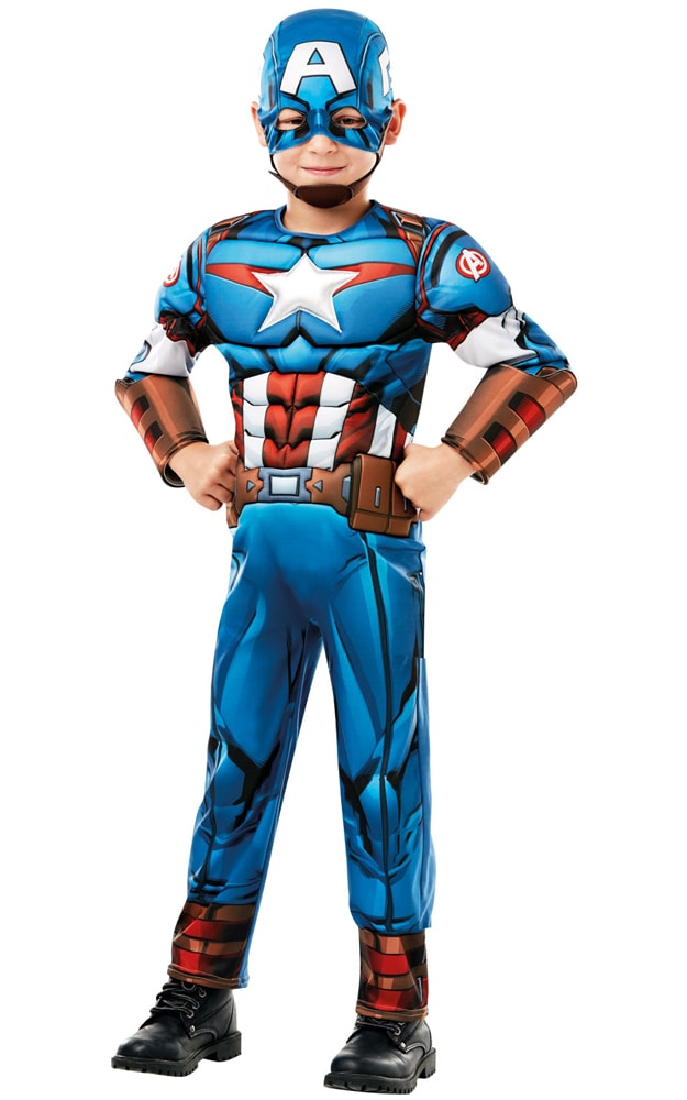 Captain America Deluxe, Maskeraddräkt 7-8 år