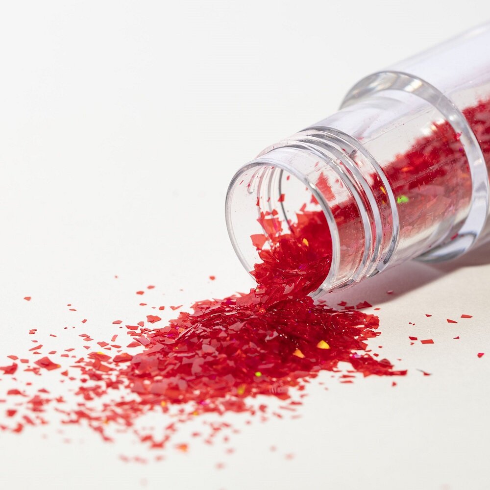 PME Ätbara Glitterflingor, röd