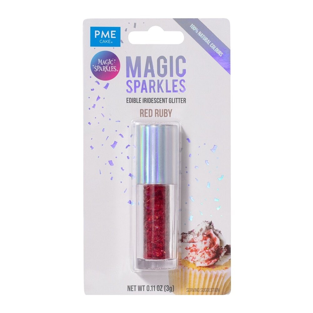 PME Ätbara Glitterflingor, röd