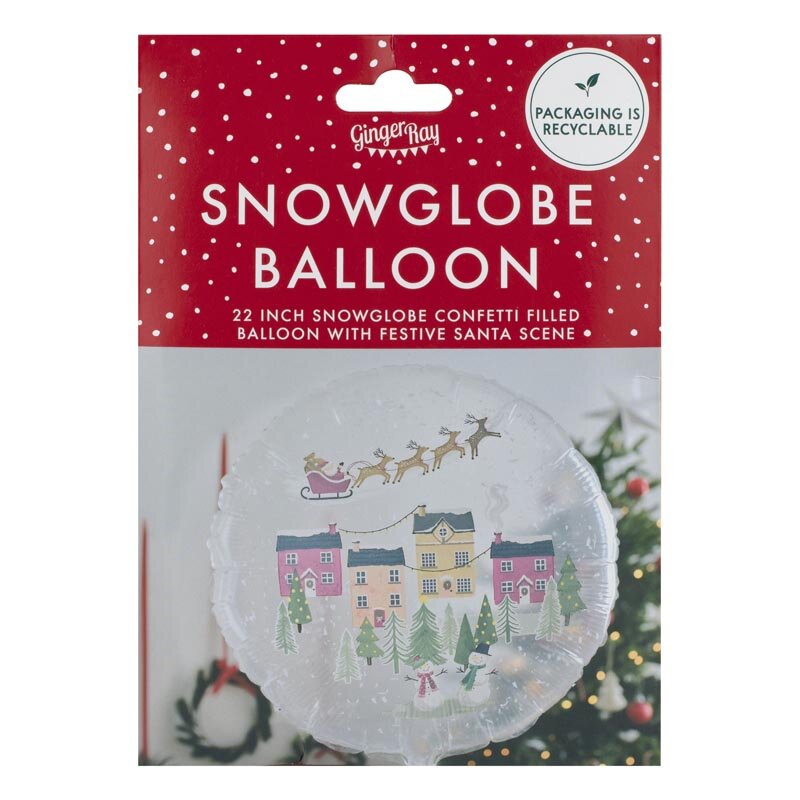 Folieballong - Snöglob 55 cm