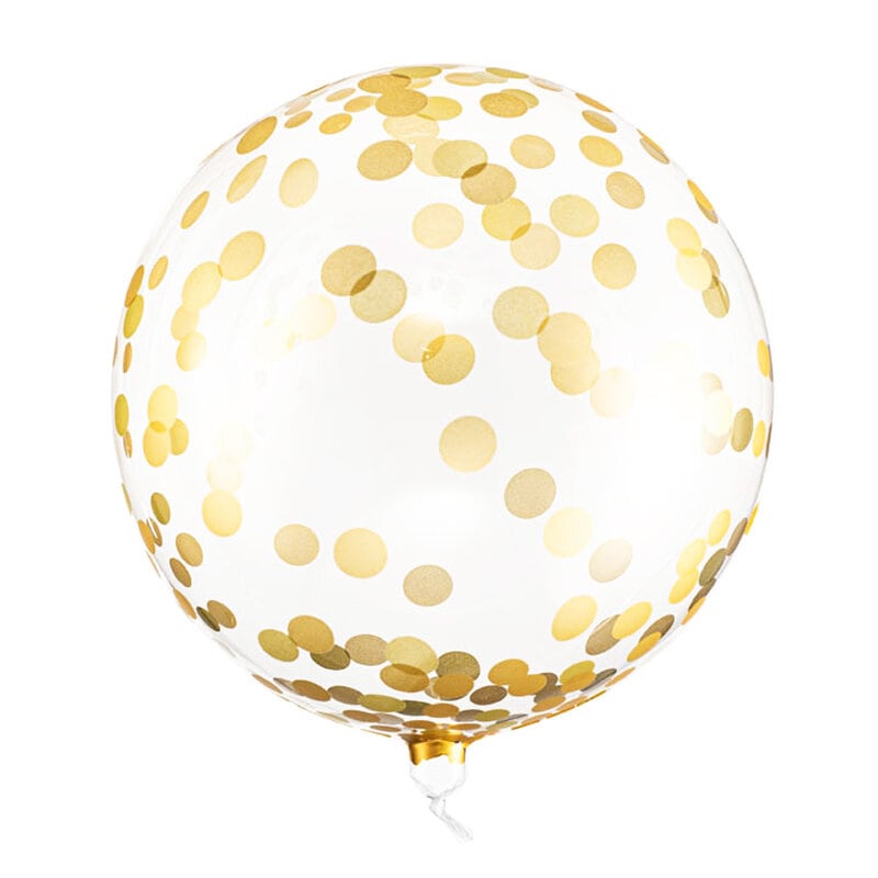 Klotformad Ballong Guldkonfetti 40 cm