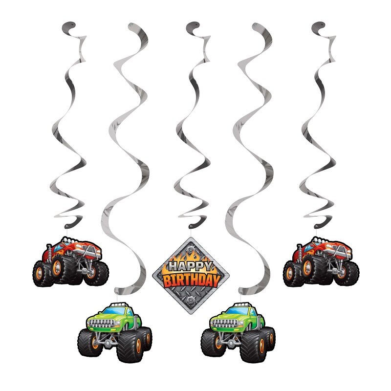 Monster Truck - Hängande dekorationer 5-pack