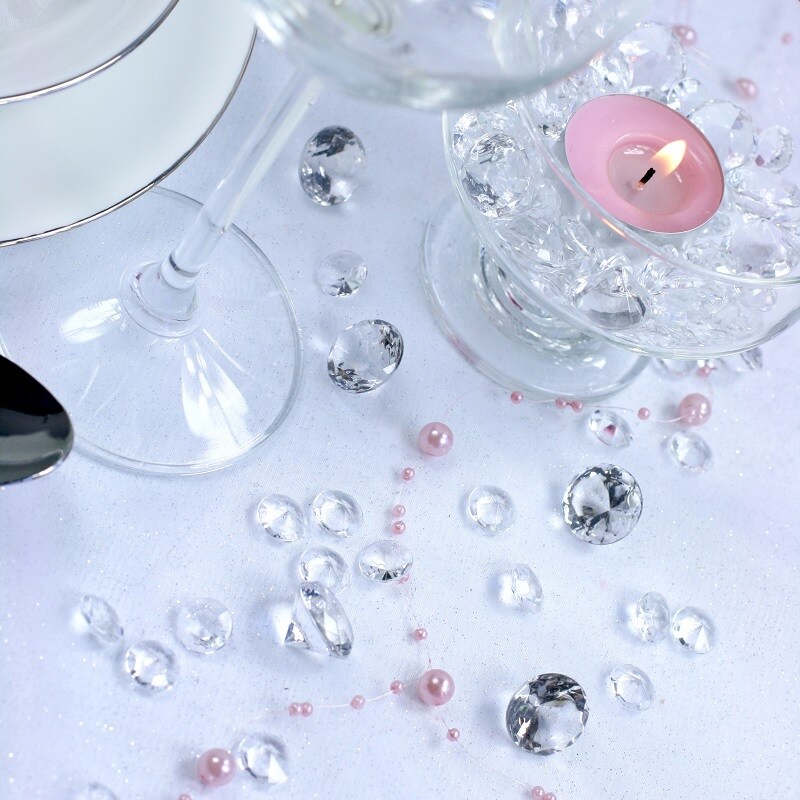 Diamantkonfetti - Klar 100-pack