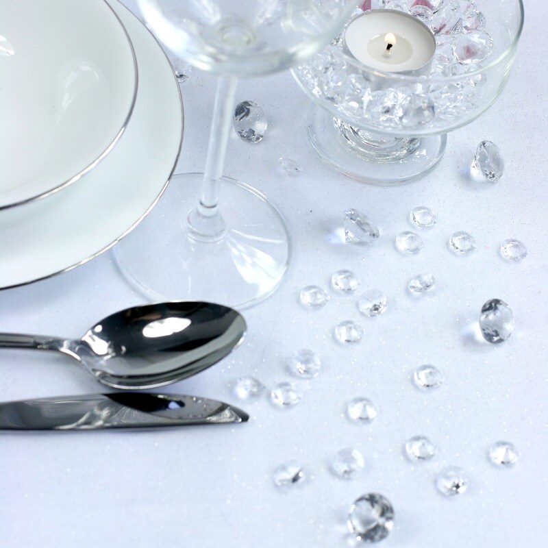 Diamantkonfetti - Klar 100-pack