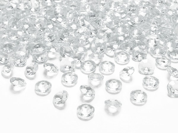 Diamantkonfetti - Klar 100-pack