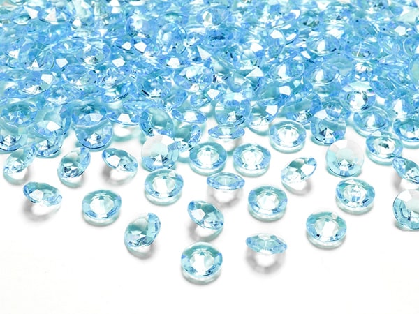 Diamantkonfetti, Ljusblå 100-pack