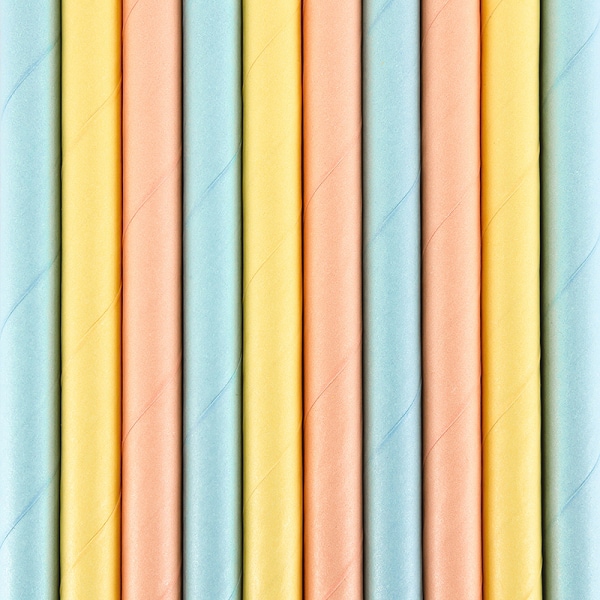 Sugrör i pastellfärger 10-pack