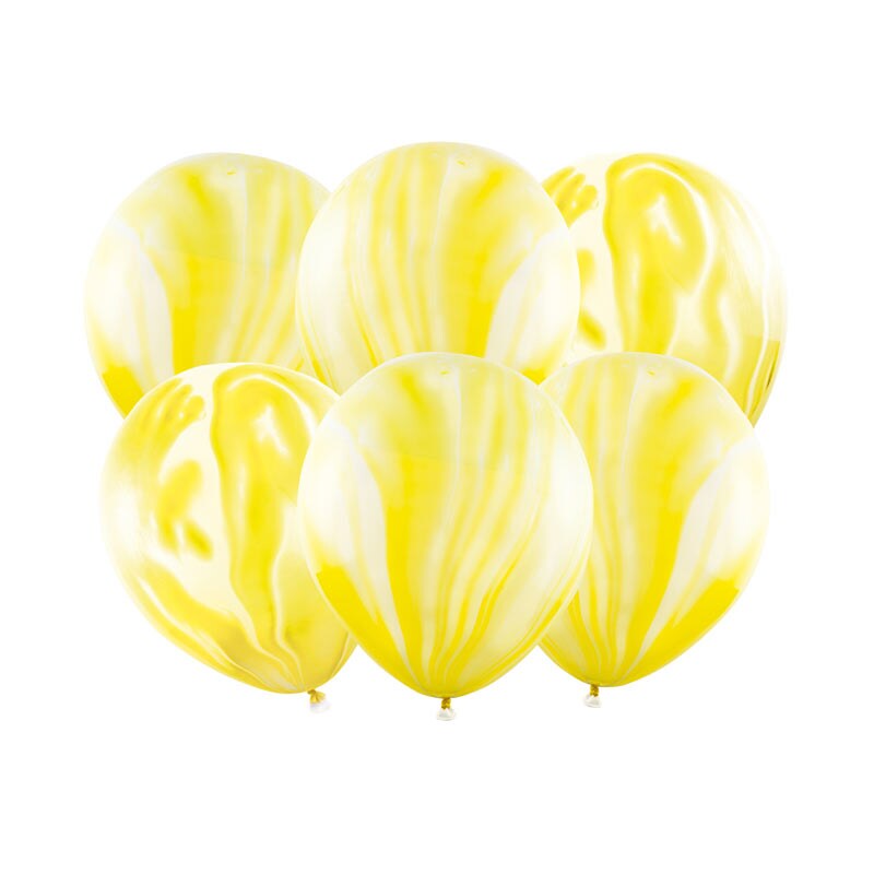 Marble Balloons, Gula 6-pack