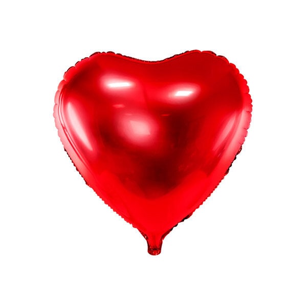 Hjärtformad folieballong 45 cm - Röd