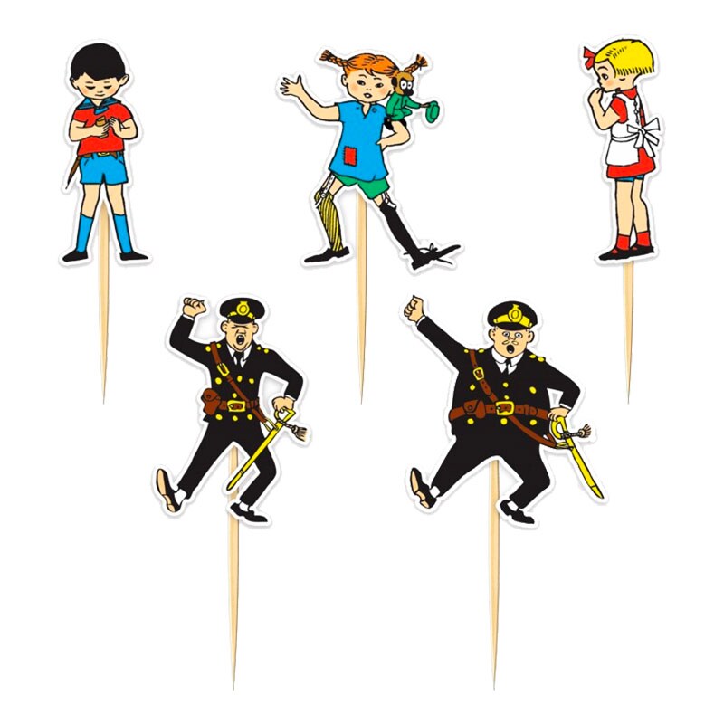 Cake Toppers - Pippi Långstrump 10-pack